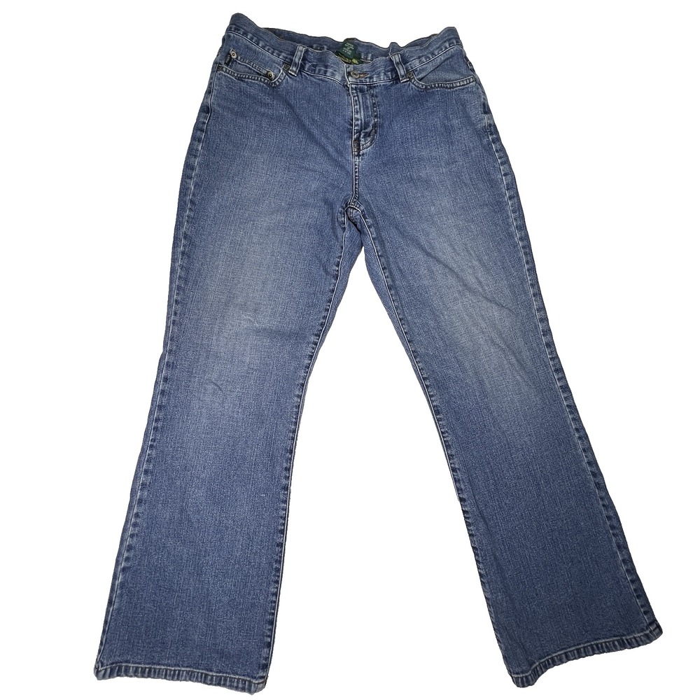 Lauren Ralph Lauren Jeans Womens Size 12 P Blue Curvy Straight Classic Casual